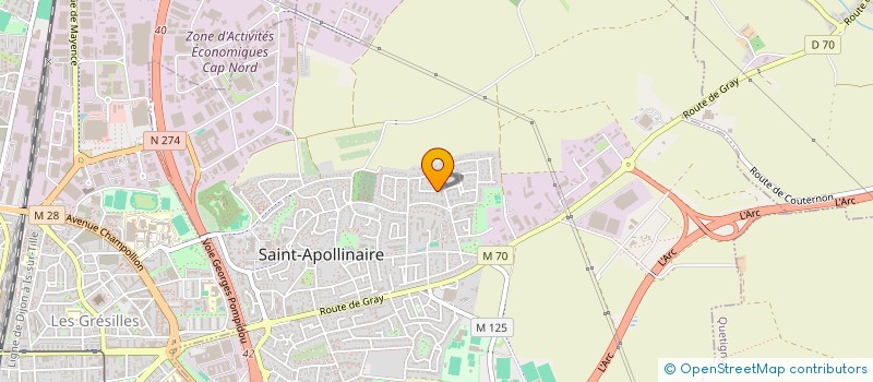 localisation de l'entreprise HK SERVICES à SAINT-APOLLINAIRE