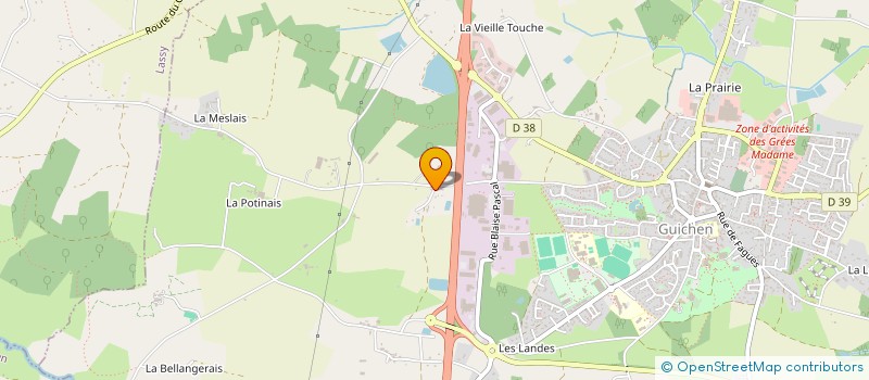 localisation de l'entreprise HL CONSTRUCTION à GUICHEN