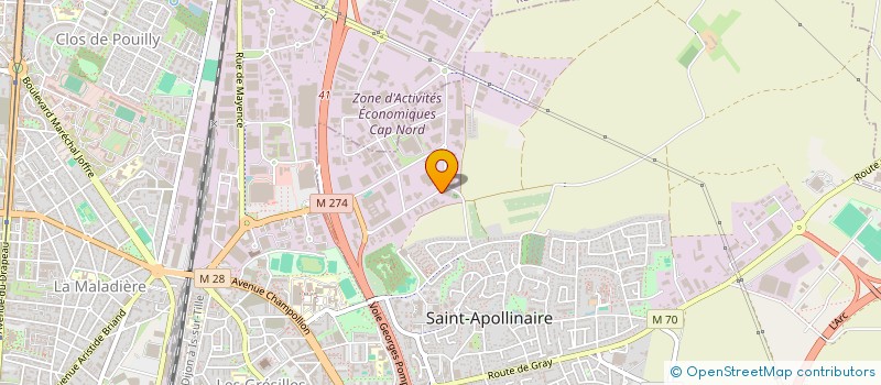 localisation de l'entreprise HL FINANCES à SAINT-APOLLINAIRE