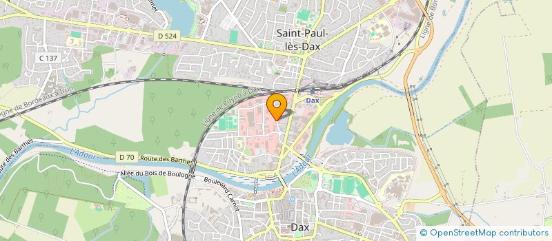 localisation de l'entreprise HL ISOLANDES à DAX