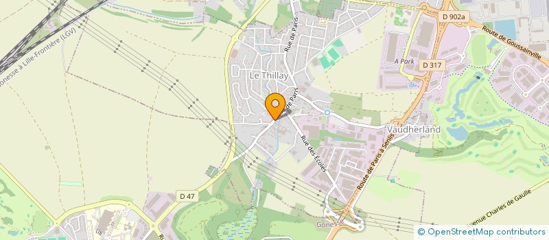 localisation de l'entreprise HL PIZZA  LE THILLAY