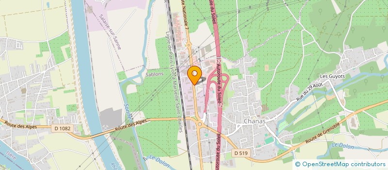 localisation de l'entreprise HL SPORT  CHANAS