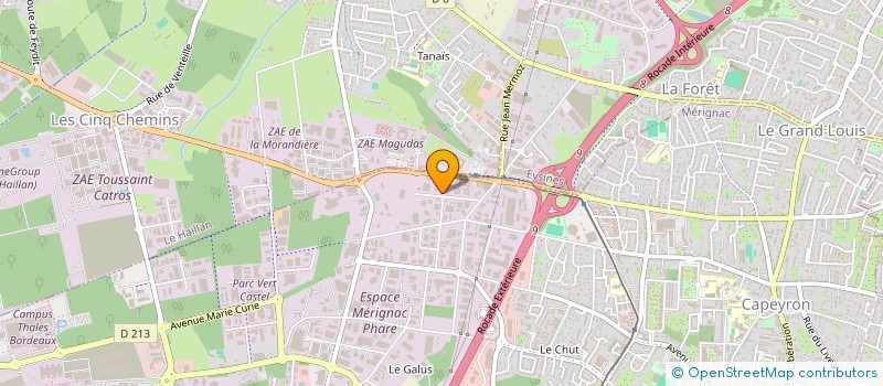 localisation de l'entreprise HL2M  MERIGNAC