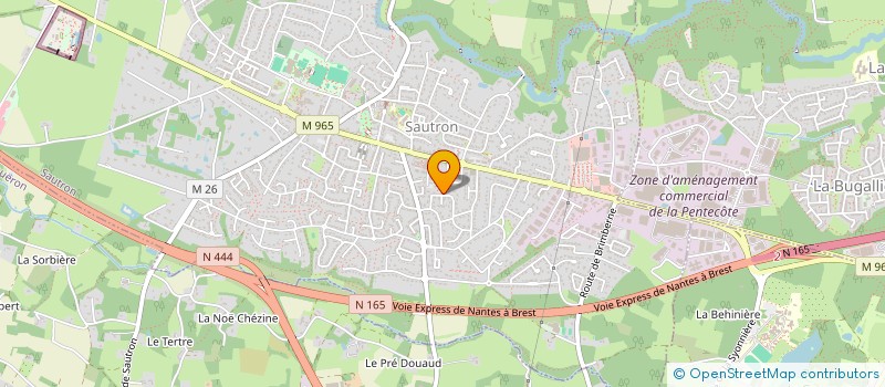 localisation de l'entreprise HLC IMMO SAINT HERBLAIN à SAUTRON