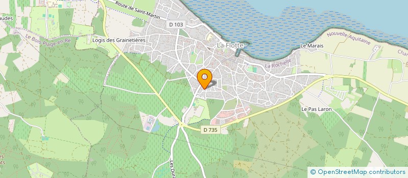 localisation de l'entreprise HLD CONSEIL ET FORMATION.  LA FLOTTE