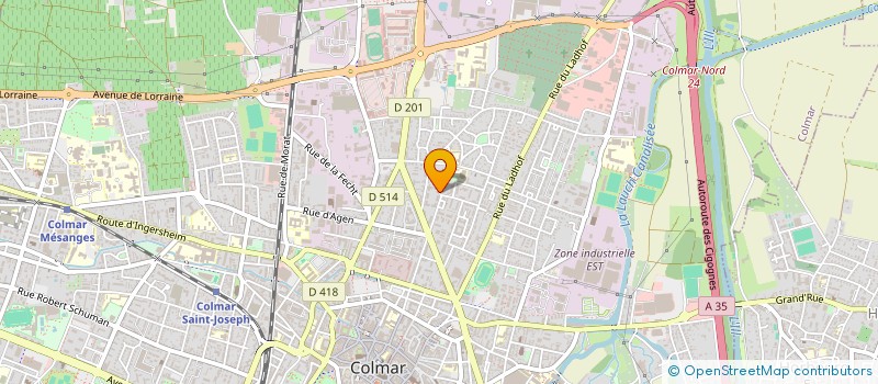 localisation de l'entreprise HLG 68 à COLMAR