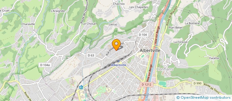 localisation de l'entreprise HLG INVESTISSEMENT  ALBERTVILLE