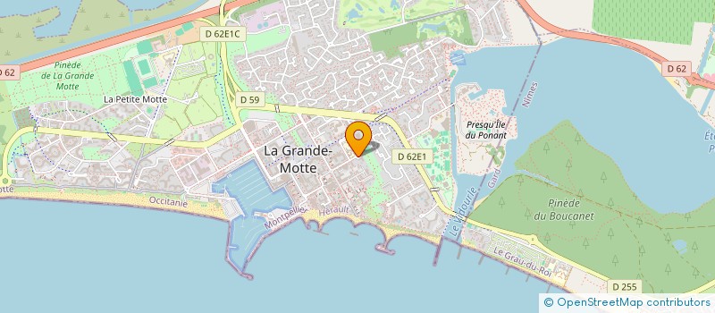 localisation de l'entreprise HLGM à LA GRANDE-MOTTE