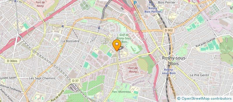 localisation de l'entreprise HLM PALACES à ROSNY-SOUS-BOIS