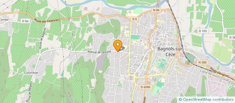 localisation de l'entreprise HLM RESIDENCES à BAGNOLS-SUR-CEZE