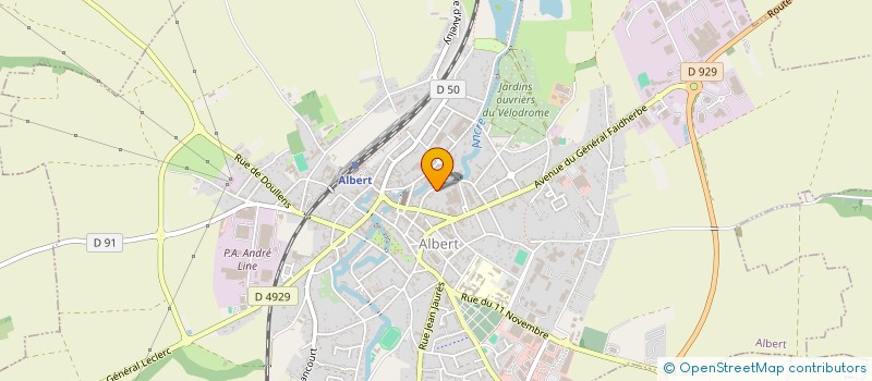 localisation de l'entreprise HLMO SA à ALBERT