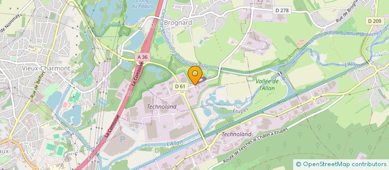 localisation de l'entreprise HLP IMMO  BROGNARD