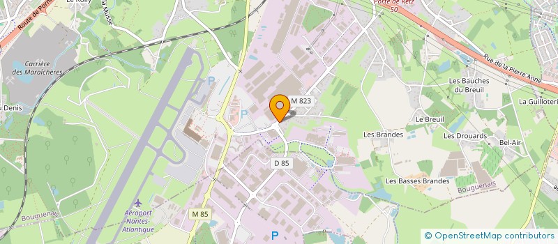 localisation de l'entreprise HLP NANTES à BOUGUENAIS