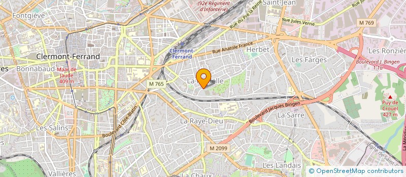 localisation de l'entreprise HLT  CLERMONT-FERRAND