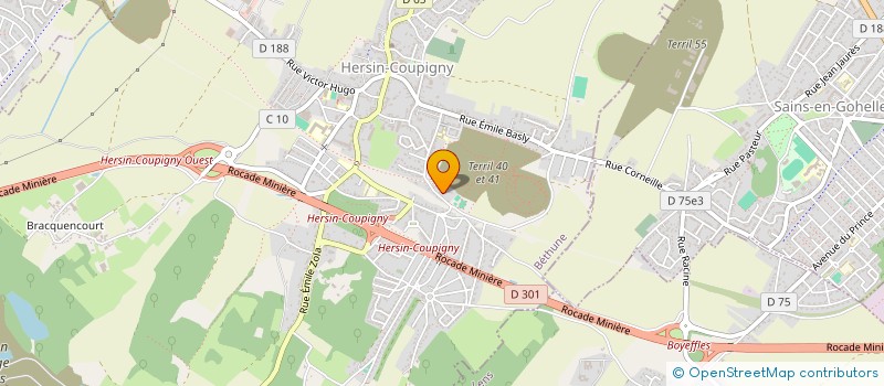 localisation de l'entreprise HLT NEGOCE LOCATION  HERSIN-COUPIGNY