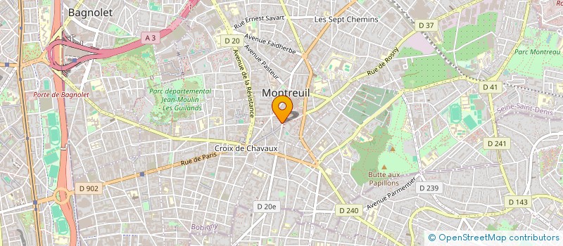 localisation de l'entreprise HM à MONTREUIL