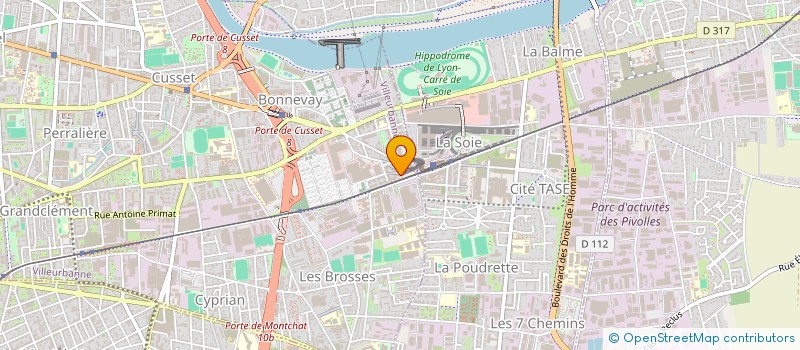 localisation de l'entreprise HM à VILLEURBANNE