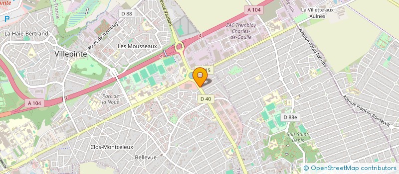 localisation de l'entreprise HM 93 à VILLEPINTE