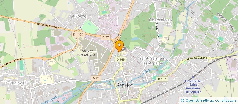 localisation de l'entreprise HM AUTO 91 à ARPAJON
