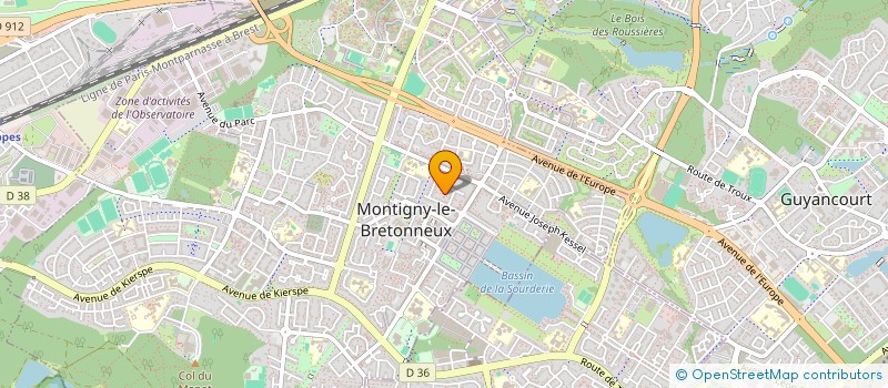 localisation de l'entreprise HM - BAT  MONTIGNY-LE-BRETONNEUX