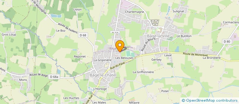 localisation de l'entreprise HM CONSTRUCTION  BAGE-LE-CHATEL