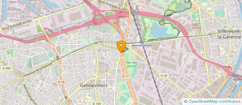localisation de l'entreprise HM DISTRIBUTION à GENNEVILLIERS