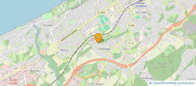 localisation de l'entreprise HM ELECTRICITE à THONON-LES-BAINS