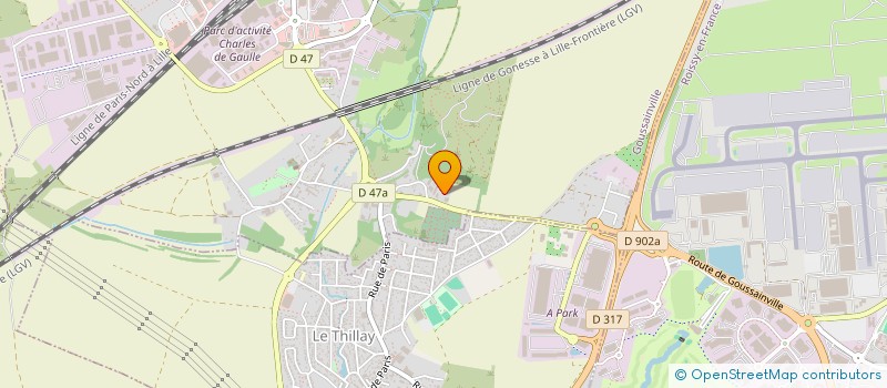 localisation de l'entreprise HM EMBALLAGES  GOUSSAINVILLE