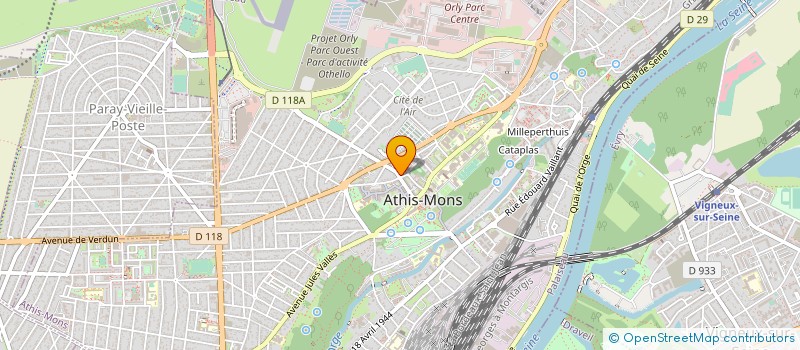 localisation de l'entreprise HM ENERGIE à ATHIS-MONS