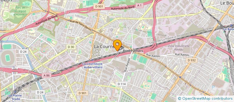 localisation de l'entreprise HM FACADES à LA COURNEUVE