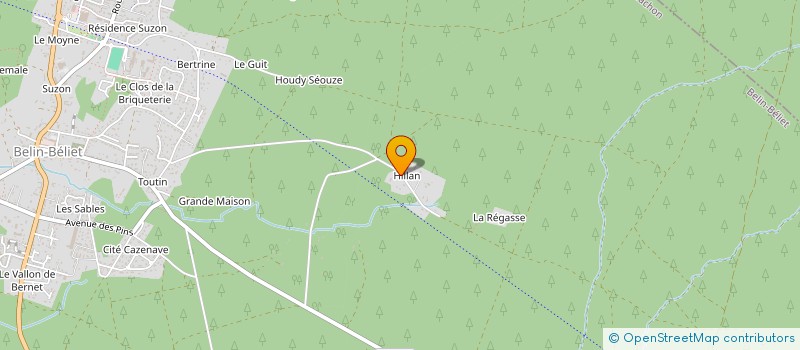 localisation de l'entreprise HM IMMO  BELIN-BELIET