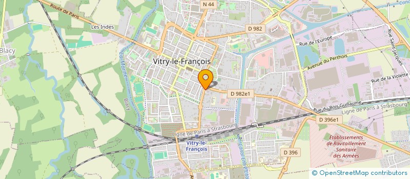 localisation de l'entreprise HM IMMO à VITRY-LE-FRANCOIS