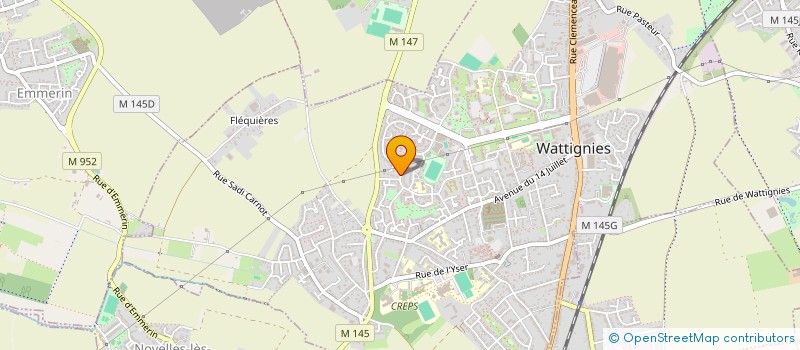 localisation de l'entreprise HM IMMO  WATTIGNIES