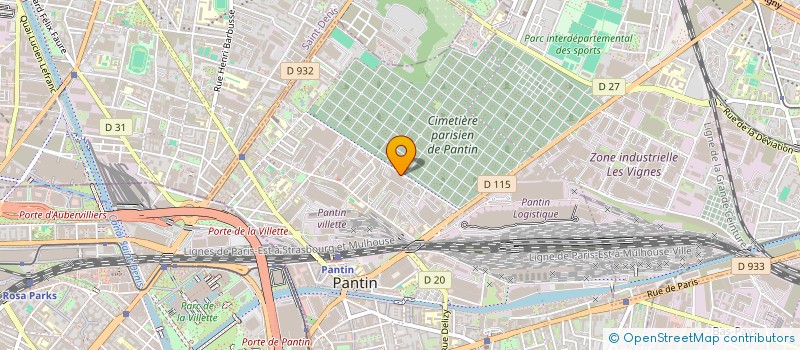 localisation de l'entreprise HM IMMO PIERRELAYE à PANTIN