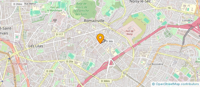 localisation de l'entreprise HM-INTERNATIONAL à ROMAINVILLE