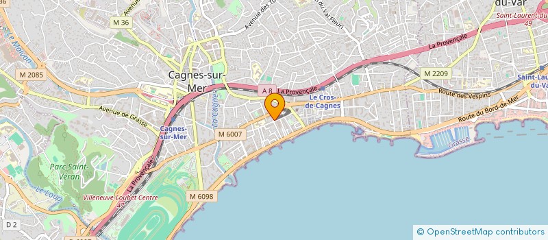 localisation de l'entreprise HM INVESTISSEMENT à CAGNES-SUR-MER