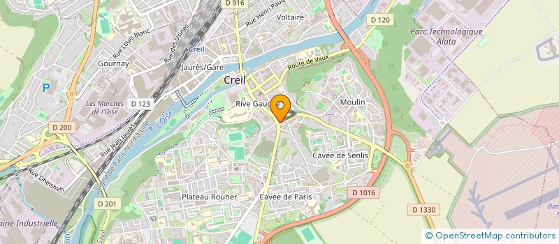 localisation de l'entreprise HM OPTIQUE à CREIL