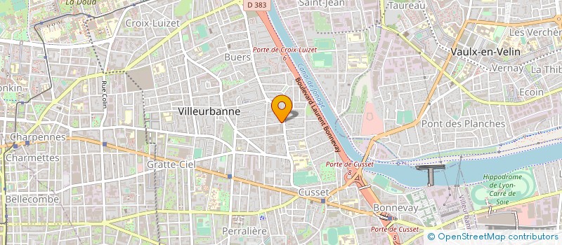 localisation de l'entreprise HM RENOV 26 à VILLEURBANNE