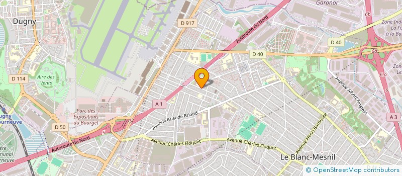 localisation de l'entreprise HM RENOV à LE BLANC-MESNIL