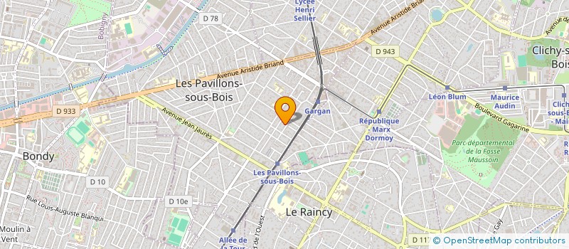 localisation de l'entreprise HM SASHA  LES PAVILLONS-SOUS-BOIS