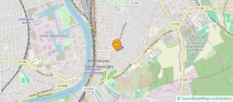 localisation de l'entreprise HM SERVICE à VILLENEUVE ST GEORGES