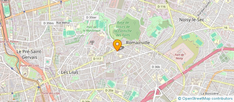 localisation de l'entreprise HM SERVICES  ROMAINVILLE