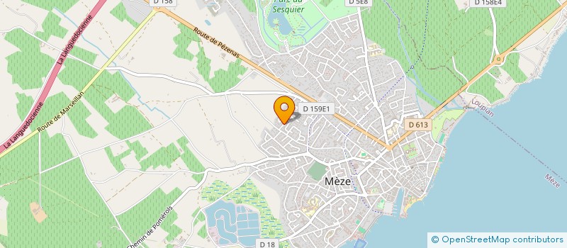 localisation de l'entreprise HM TRANSPORT à MEZE