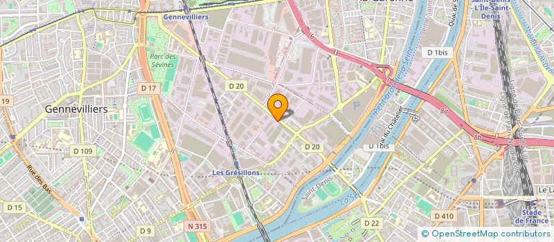 localisation de l'entreprise HM79 à GENNEVILLIERS