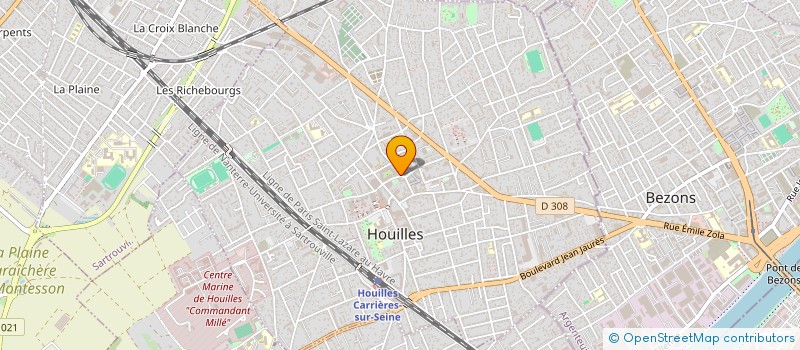 localisation de l'entreprise HMA à HOUILLES
