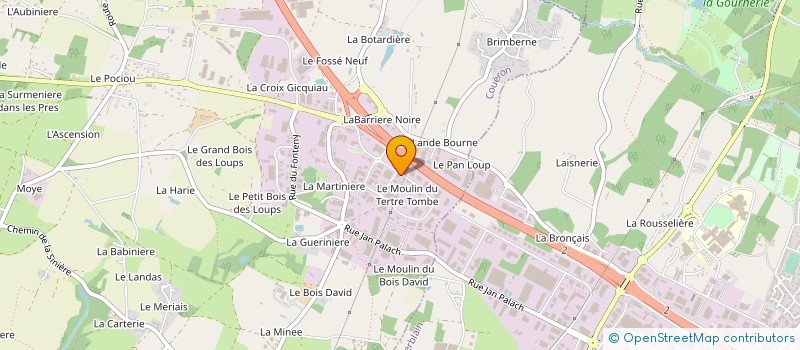 localisation de l'entreprise HMBEXPRESS à COUERON