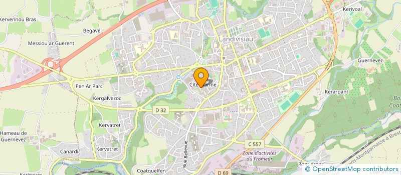 localisation de l'entreprise HMC  LANDIVISIAU