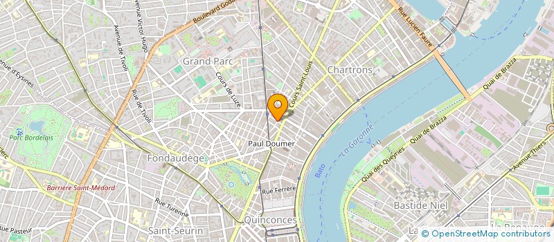 localisation de l'entreprise HMC BORDEAUX HABILLEMENT MAQUILLAGE COIFFURE  BORDEAUX