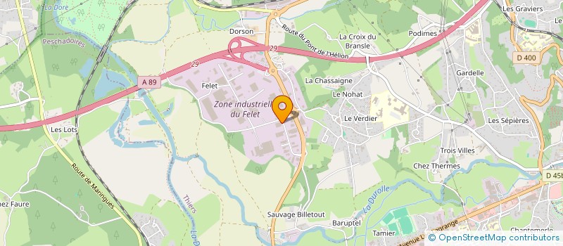 localisation de l'entreprise HMDI  THIERS