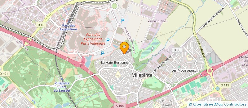 localisation de l'entreprise HMF  VILLEPINTE